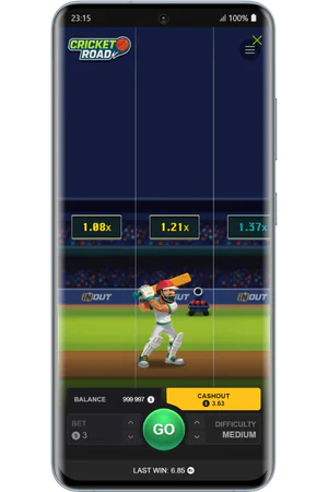 Partita attiva di Cricket Road con opzione cashout